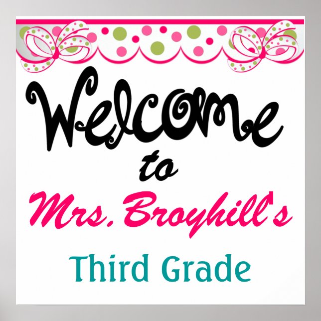 Poster École - Accueil de la classe de l'enseignant - SRF (Devant)