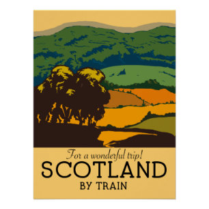 Poster Ecosse "Pour un merveilleux voyage !"