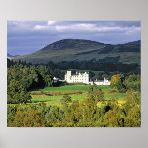 Poster Ecosse, Tayside, Blair Castle. Dans une émeraude