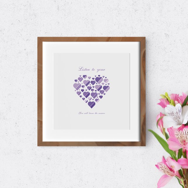 Poster Écoute ton coeur. Vous connaîtrez la réponse. (Créateur téléchargé)