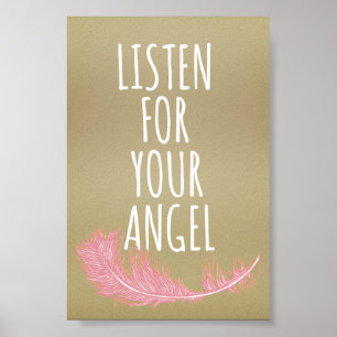 Poster Écouter avec inspiration votre citation d'ange