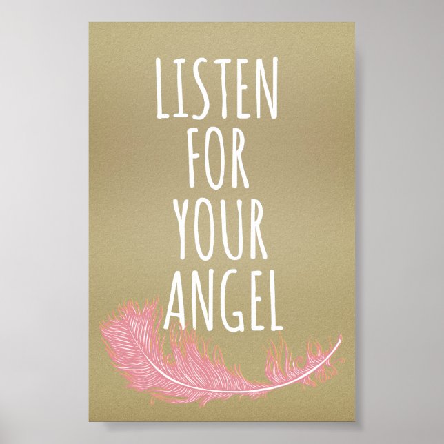 Poster Écouter avec inspiration votre citation d'ange (Devant)