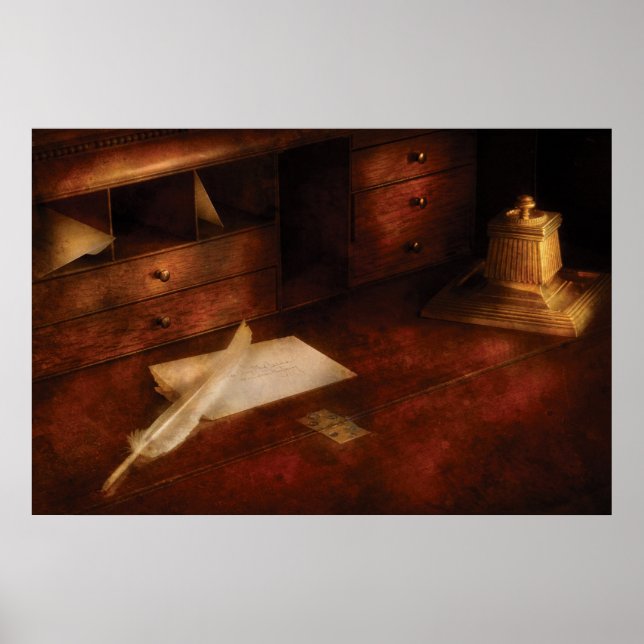 Poster Écrivain - Le bureau des écrivains (Devant)