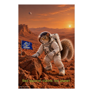 Poster Écureuil sur Mars