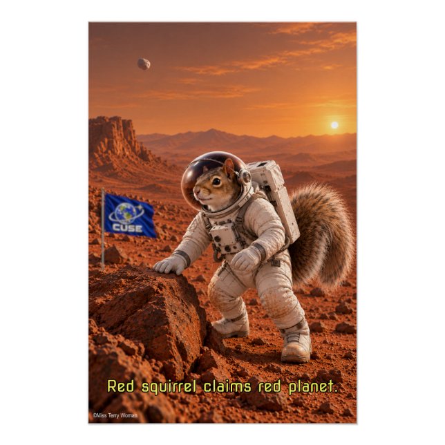 Poster Écureuil sur Mars (Devant)