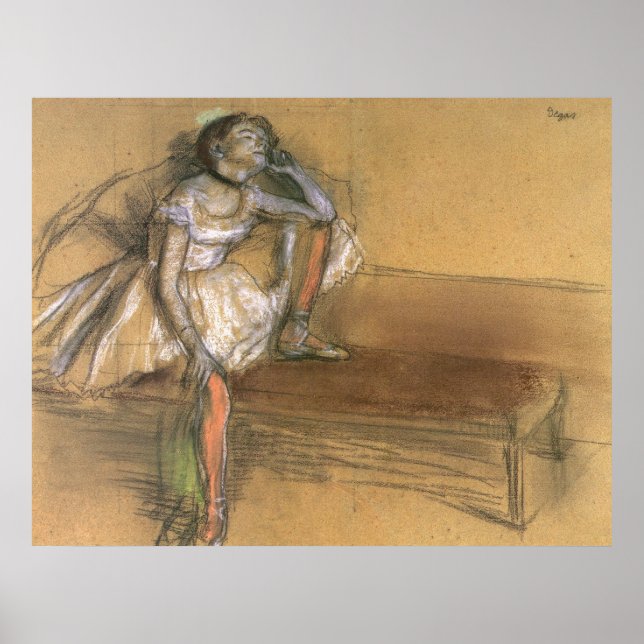 Poster Edgar Degas Coryphee Repose (Devant)