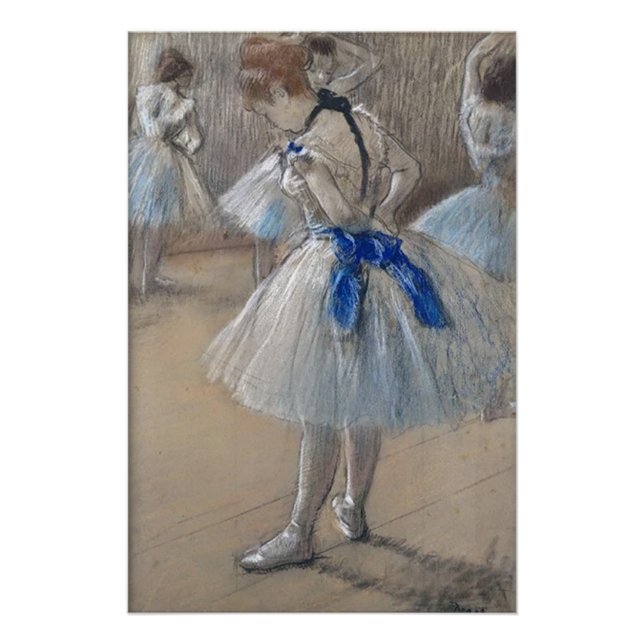 Poster Edgar Degas, Danseuse de ruban bleu (Devant)
