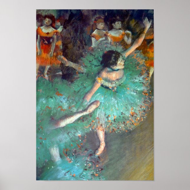 Poster Edgar Degas - Les Danseurs Verts - Danse de ballet (Devant)