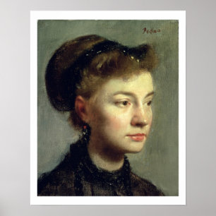 Poster Edgar Degas   Portrait d'une jeune femme, 1867