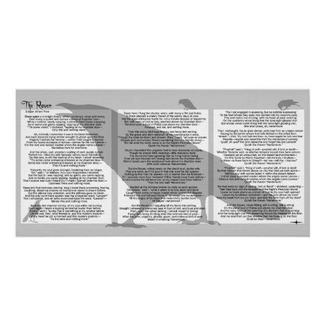 Poster Edgar Poe Le Corbeau (Devant)