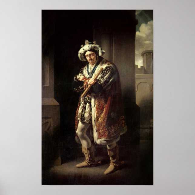 Poster Edmund Kean comme Richard III, 1814 (Devant)