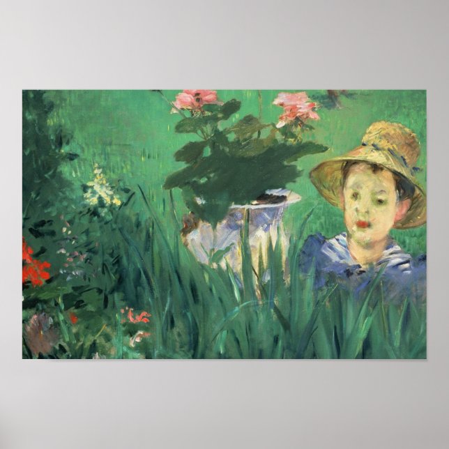 Poster Édouard Manet - Boy in Flowers (Devant)