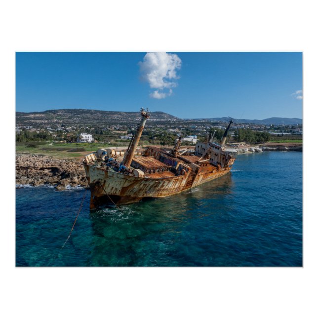 Poster Edro III naufrage Paphos, Chypre (Devant)