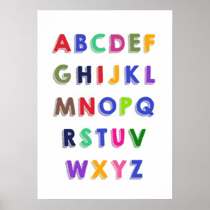 Poster Éducatif Pour Enfants, Alphabet Pour Enfant