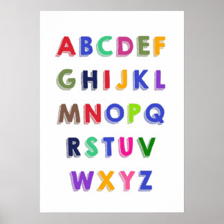 Poster Éducatif Pour Enfants, Alphabet Pour Enfant