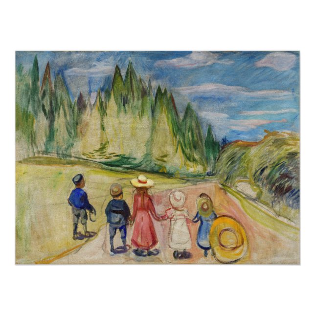 Poster Edvard Munch - La forêt Fairytale (Devant)