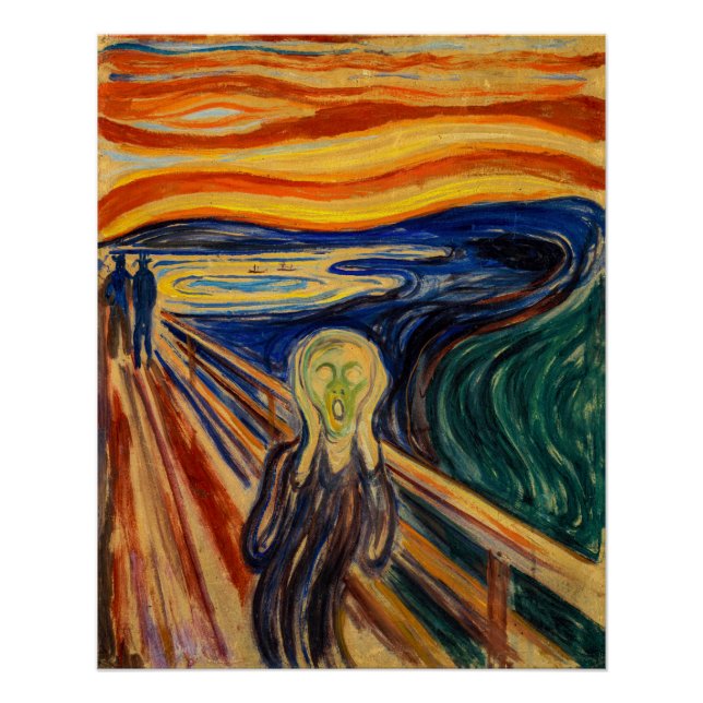 Poster Edvard Munch - Le cri 1910 (Devant)