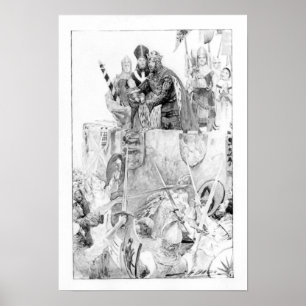 Poster Edward I déclare son fils Prince de Galles