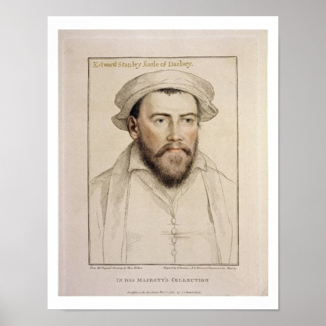 Poster Edward Stanley Earle de Darby (1508-1572) gravé (Devant)
