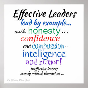 Poster Effective Leaders' Character Traits by SRF