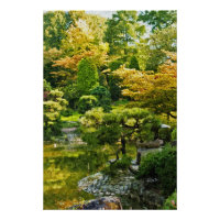 Effet de peinture de jardin japonais Paysage
