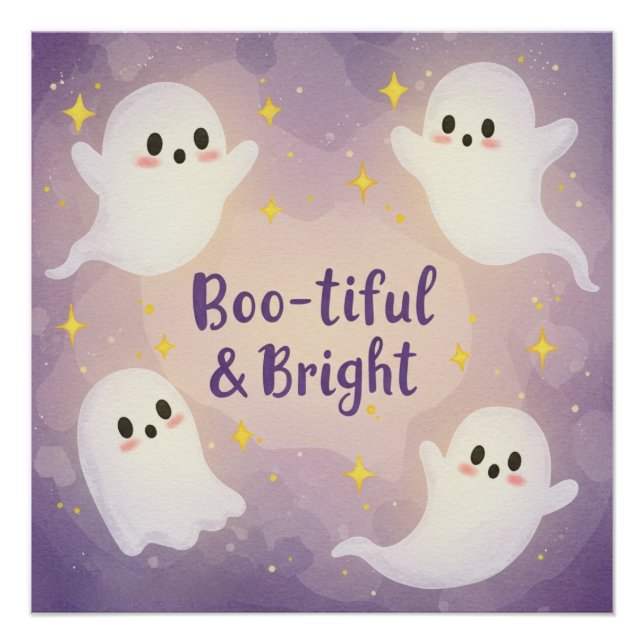 Poster Éffrayant et étincelant : Salutations d'Halloween  (Devant)