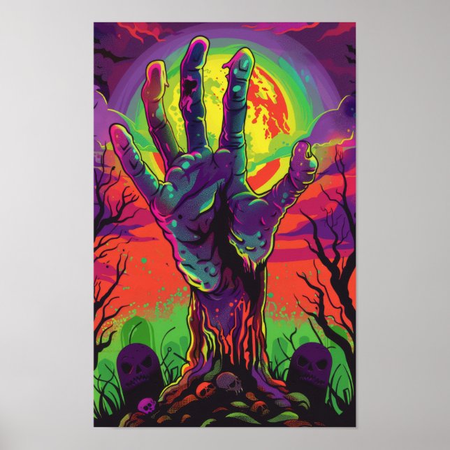 Poster éffrayant Zombie Hand Rising (Devant)
