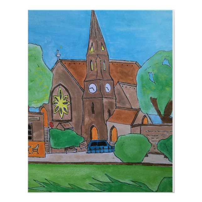 Poster Église dans l'Essex /Southend (Devant)