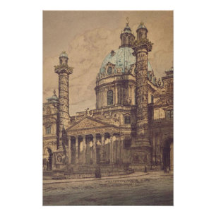 Poster Église Karlskirche à Vienne, Autriche