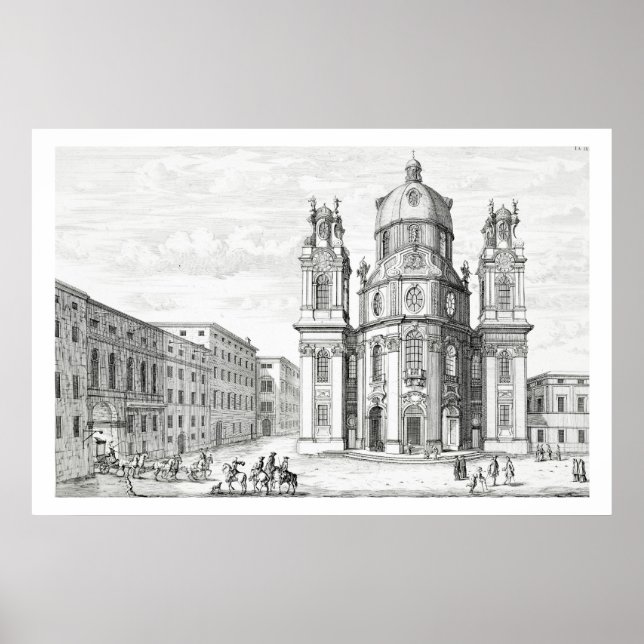 Poster Eglise Notre Dame, Salzbourg, Autriche, de 'Ent (Devant)