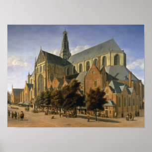 Poster Église Saint-Bavo à Haarlem, 1666