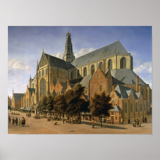 Poster Église Saint-Bavo à Haarlem, 1666 (Devant)