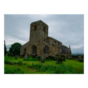 Poster Église Sainte-Marie, Leake Yorkshire du Nord Patri