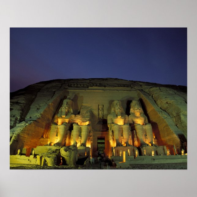 Poster Égypte, Abu Simbel, Figures colossales de Ramsès (Devant)