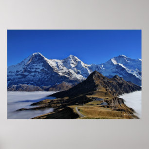 Poster Eiger, Mönch und Jungfrau, Suisse, Schweiz