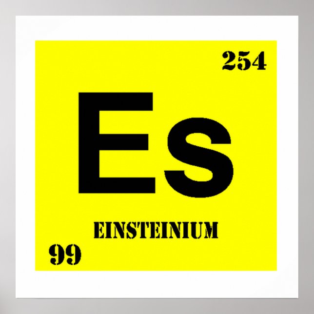 Poster Einsteinium (Devant)