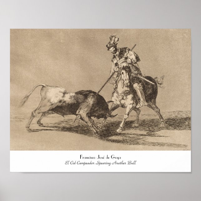 Poster El Cid Campeador lance un nouveau Bull José Goya (Devant)