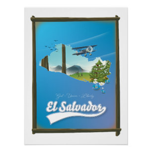 Poster El Salvador Plan de voyage