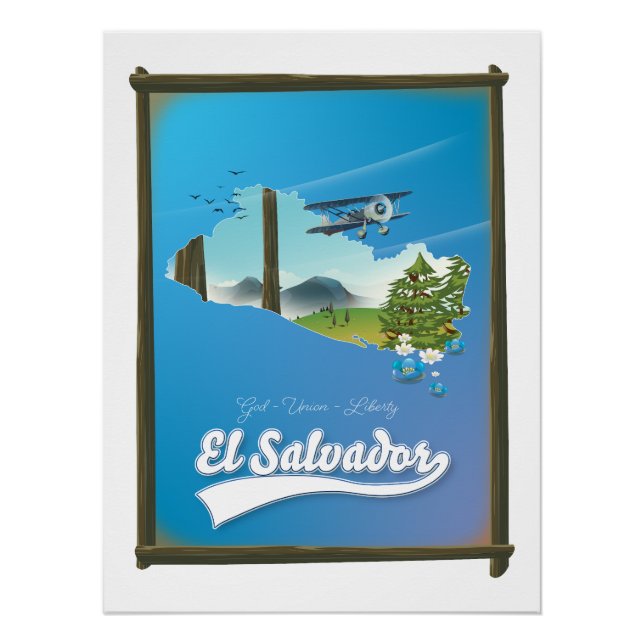 Poster El Salvador Plan de voyage (Devant)
