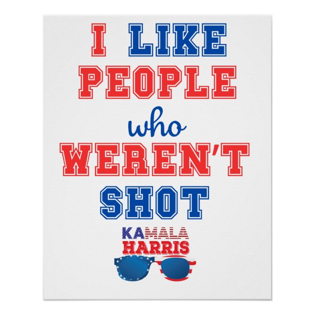 Poster Election 2024 Kamala Harris Merch Comma La drôle (Devant)