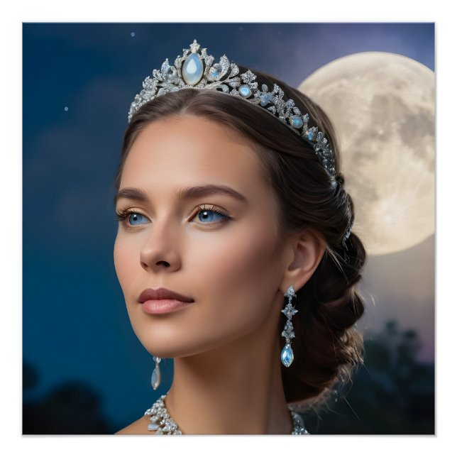 Poster Élégance céleste sur la Lune (Devant)