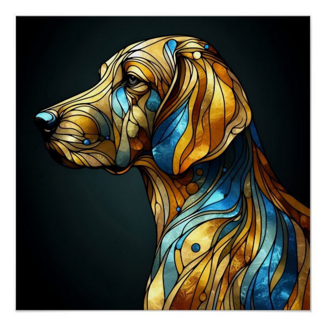Poster Élégance de canine gracieuse - AI (Devant)