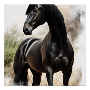 Poster Élégance Ébène