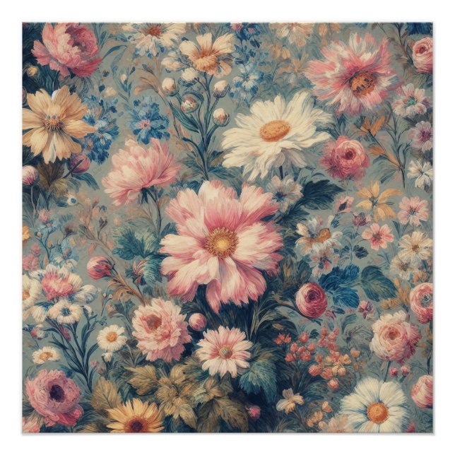 Poster Élégance florale (Devant)
