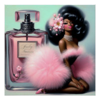 Élégance Vintage Parfum Rose Noir Pin-Up