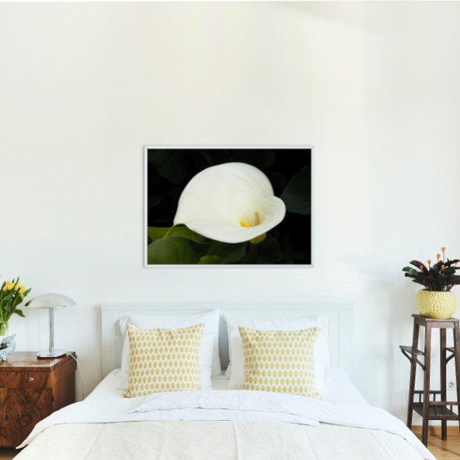 Poster Elégant blanc Calla Lily Floral (In Situ)