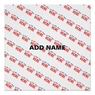 POSTER ÉLÉGANT BLANC PERSONNALISABLE MODERNE MARQUE VÉRIF