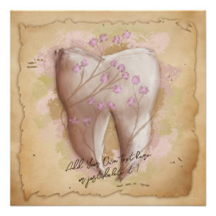 Poster Élégant Dentiste Vintage Dental Assistant Cadeau