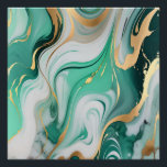 Poster Elegant Emerald Marble with Gold Veins – Abstract<br><div class="desc">A rich,  swirling marble abstract featuring emerald green gradients,  highlighted with luminous gold veins and soft white space. This luxurious design brings elegance to any product,  from home decor to fashion accessories. Ideal for those who love sophistication with a natural twist.</div>
