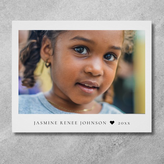 Poster Elegant Modern Photo Name (Custom Photo Poster)
